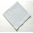 10.5" Poly Cotton Pocket Square Handkerchief Napkin - Wedding - Black & Blue